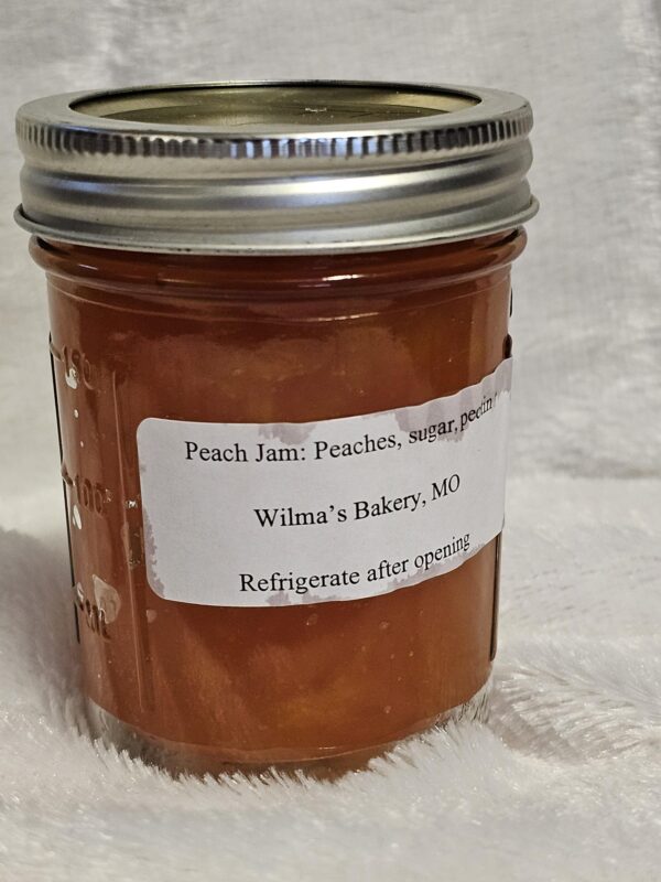Peach Jam: Peaches, Sugar, Pectin