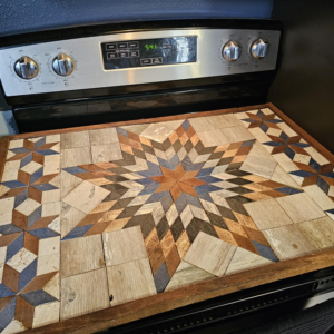 Amish-crafted home decor stove cover (By Order Only)